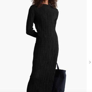 MCQ Alexander McQueen Plisse Crepe Midi Dress